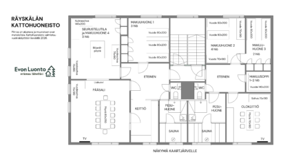 Räyskälän Kattohuoneiston pohjapiirros