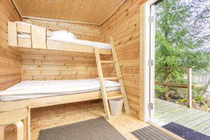 Aulangon Rantahuvilan 4 hengen majoitusaitta.